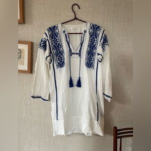 Isabel Marant Etoile Blue and White Caftan